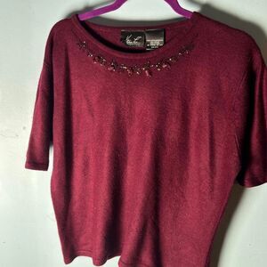 Kathy Women's Burgundy and Red Jumper